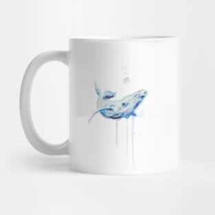 watercolor humpback whale drawing Mug